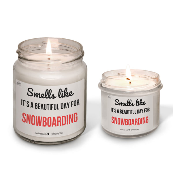 Smells like beautiful day for Snowboarding Scented Soy Candle