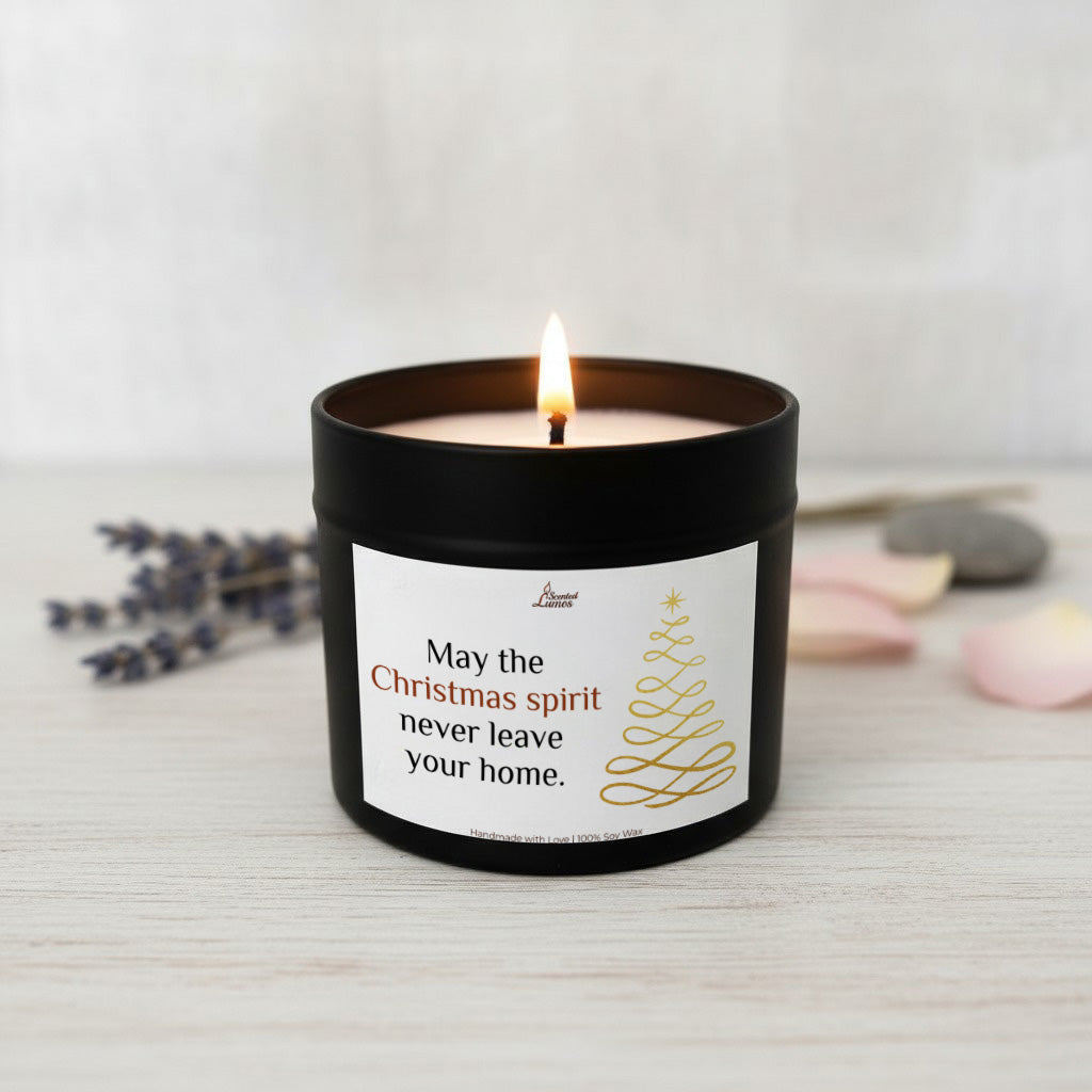 May the Christmas spirit never leave your home Scented Soy Candle
