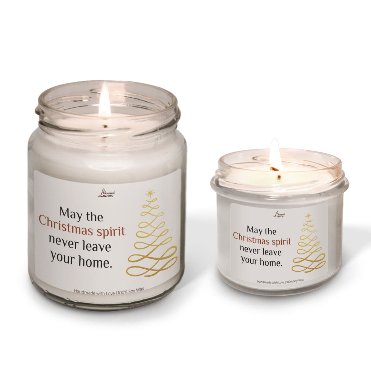 May the Christmas spirit never leave your home Scented Soy Candle