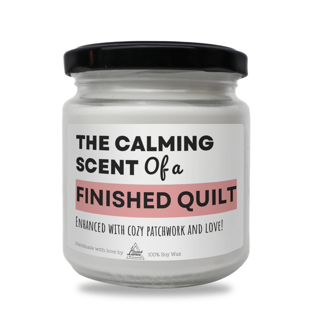 The calming scent of finished quilt Scented Soy Candle