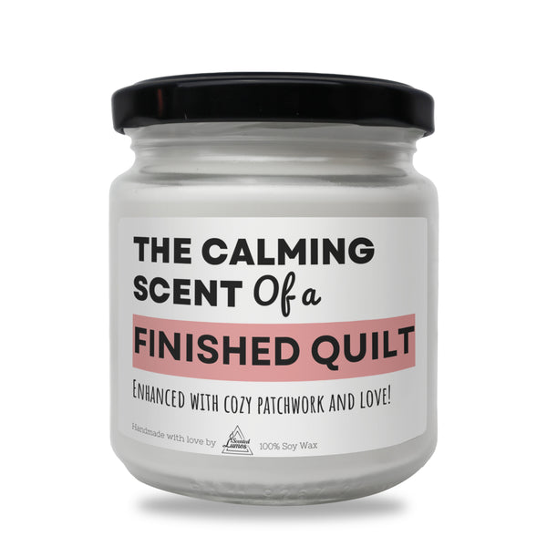 The calming scent of finished quilt Scented Soy Candle