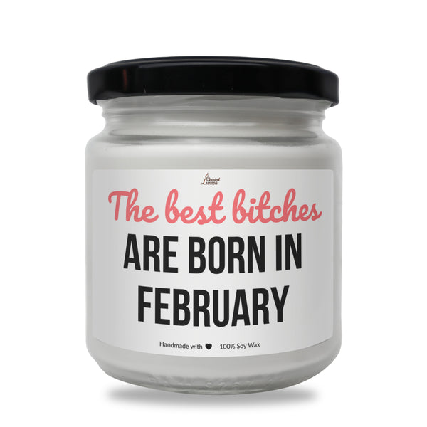 The best bitches are born in February Scented Soy Candle