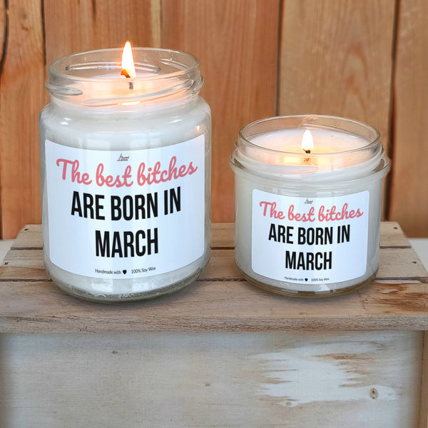 The best bitches are born in March Scented Soy Candle