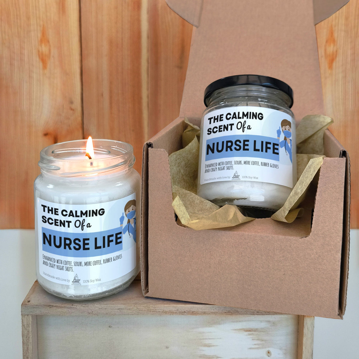 The calming scent of a Nurse life Scented Soy Candle