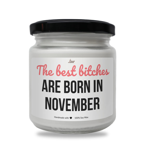 Best bitches are born in November Scented Soy Candle