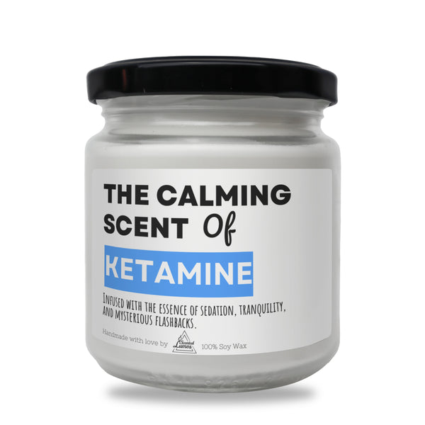 The calming scent of Ketamine Scented Soy Candle