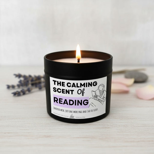 The calming scent of reading Scented Soy Candle