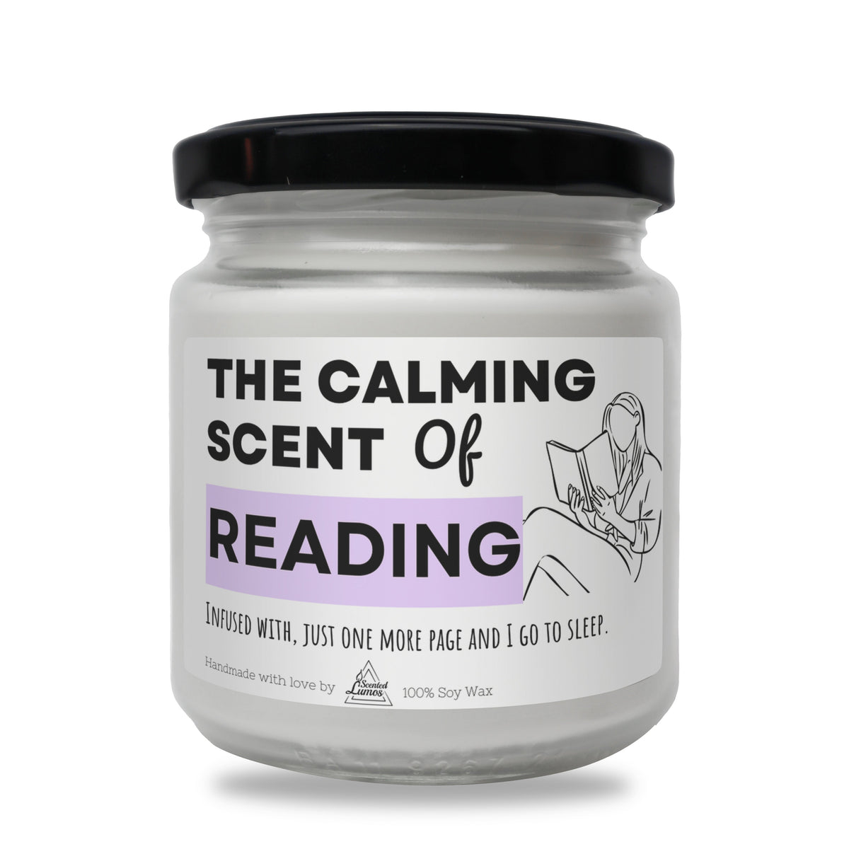 The calming scent of reading Scented Soy Candle