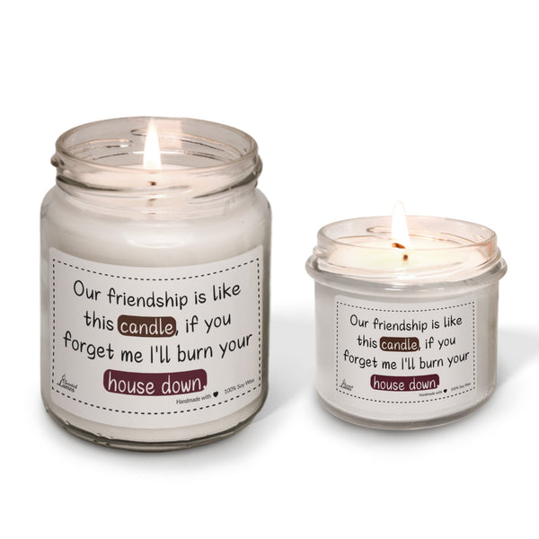 Our friendship is like this candle Scented Soy Candle