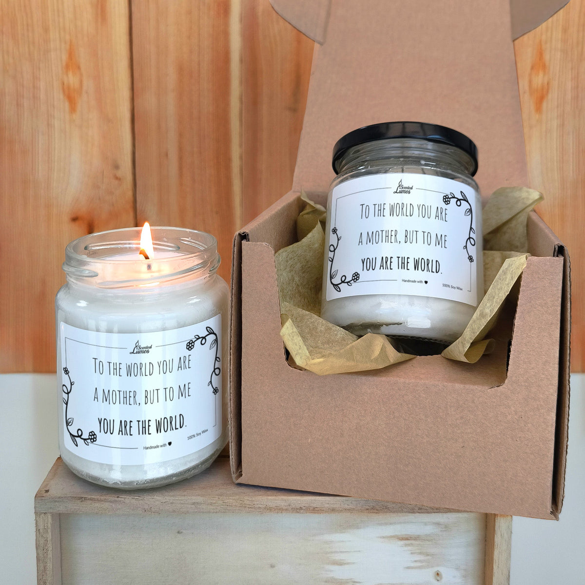 To me you are the world Scented Soy Candle