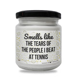 a jar of teas that says smell like the tears of the people i beat