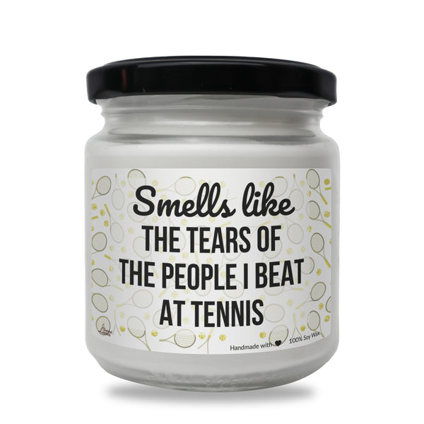 a jar of teas that says smell like the tears of the people i beat