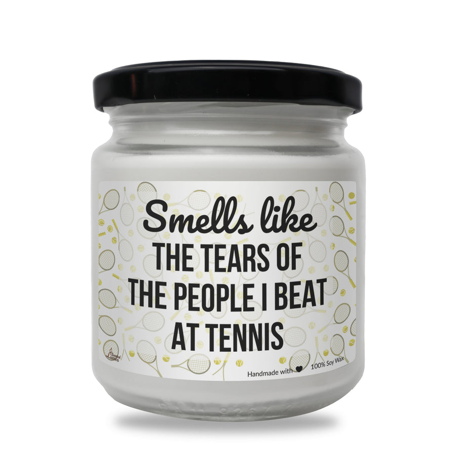 a jar of teas that says smell like the tears of the people i beat