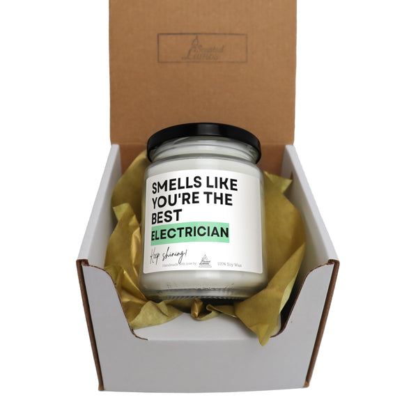a jar of electrician sits in a box