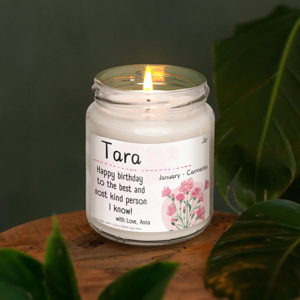 a jar candle with a candle inside of it
