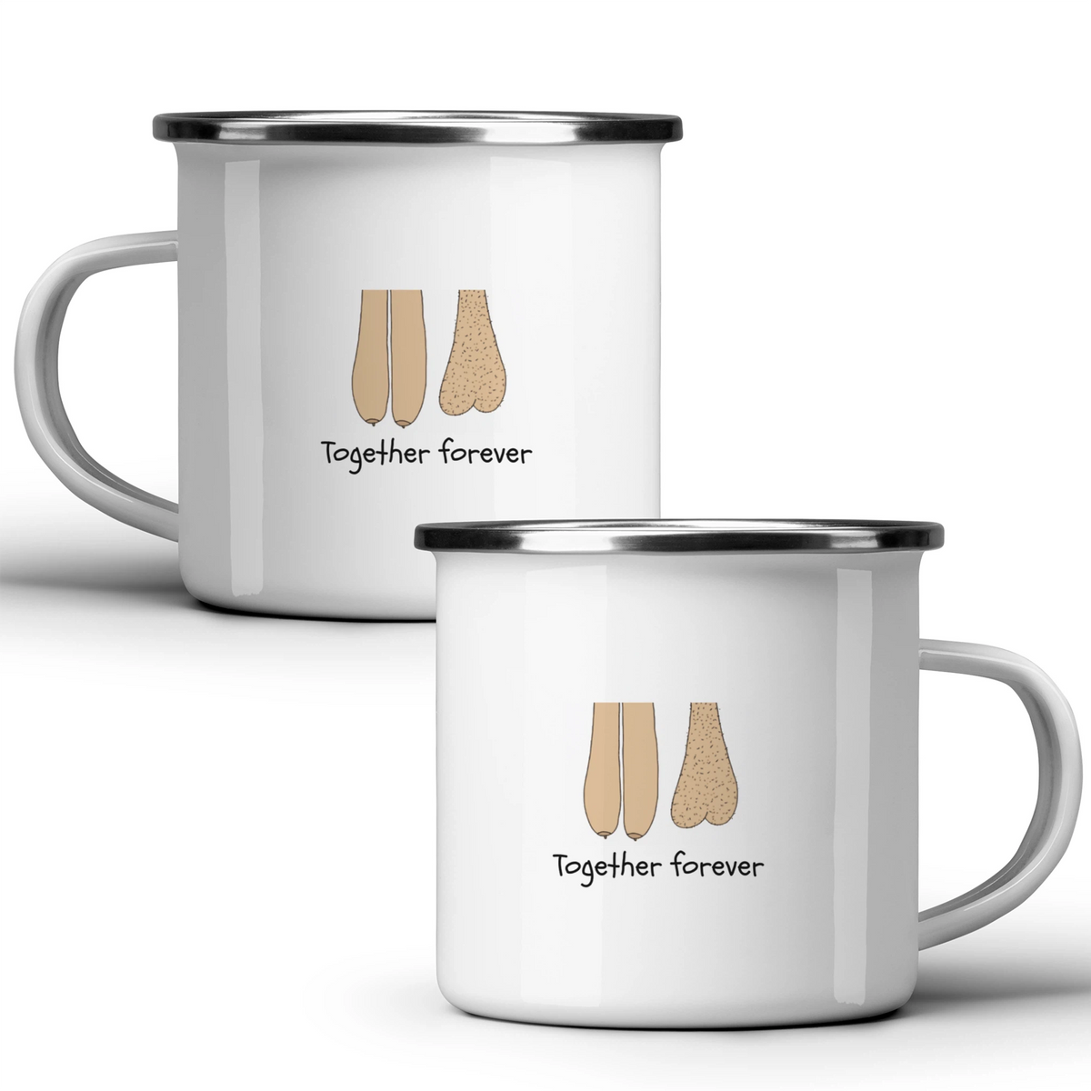 Together forever - White mug - Metal Mug 370ml