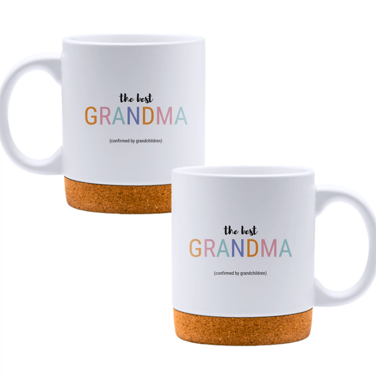 The best grandma (confirmed by grandchildren) - White mug - Ceramic Mug with Cork 320ml