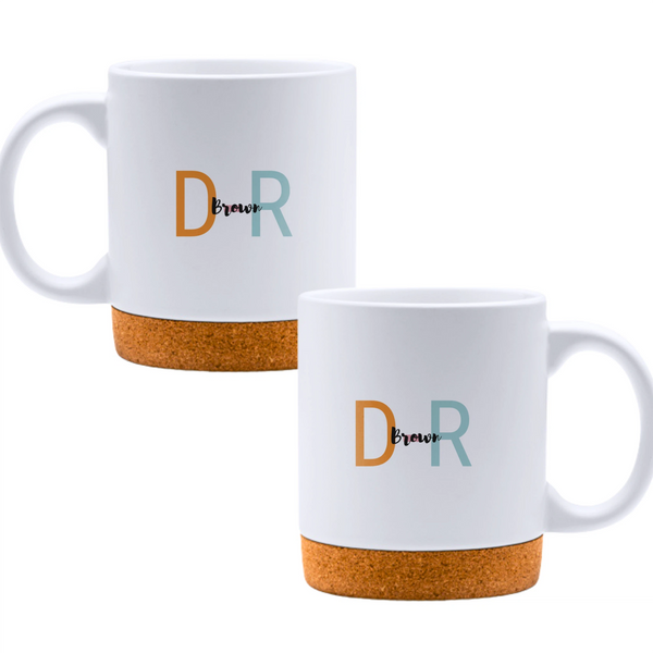Dr [Name], personalized doctor mug - White mug - Ceramic Mug with Cork 320ml
