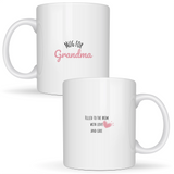 Mug for Grandma: filled to the brim with love and care - White mug - Ceramic Mug 330ml
