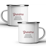 Grandma: come back soon, Grandma's child! - White mug - Metal Mug 370ml