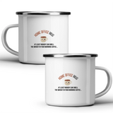Home office mug: at least nobody can smell the whisky in your morning coffee... - White mug - Metal Mug 370ml